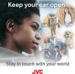 JVC New Nearphones Open Ear True Wireless Headphones with 16mm Large Drivers for Powerful Sound, Single Ear use, Compact Size, and Long Battery Life (up to 38 Hours) – HANP50TB (Black)
