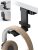 Lamicall Headphone Holder, Sticky Headset Stand – Under Desk Headphone Hanger, Rotable Adhesive Headset Hook Holder, Headset Mount with Cable Organizer, for All Headset Like HyperX, Sennheiser, Black