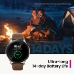 Amazfit GTR 4 Smart Watch with GPS, Sleep Quality Monitoring, Step Tracking, Heart Rate & SpO2 Sensor, Alexa Built-In, Bluetooth Calls & Text, 14-Day Battery Life, AI Fitness App & Sports Coach(Black)