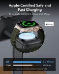 ESR 3 in 1 Charging Station for Apple MagSafe Charger Stand for iPhone & [Certified] Portable Apple Watch Charger, Travel Charger for Multiple Devices iPhone 15/14/13/12 & Watch & AirPods, Black