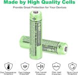 OSIM 4Pack BK-40AAABU Ni-MH AAA Rechargeable Batteries 400mah AAA Ni-MH Rechargeable Batteries 1.2V for Panasonic Cordless Phones, Remote Controls, Electronics