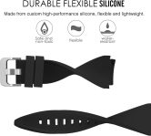 MoKo Band Compatible with Samsung Galaxy Watch 3 45mm/Gear S3 Frontier/Classic/Galaxy Watch 46mm/Huawei Watch GT2 Pro/GT 46mm/GT2 46mm/Ticwatch Pro 3, Silicone Strap Fit 22mm Band, BLACK