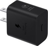 SAMSUNG 25W Wall Charger Power Adapter with Cable, Super Fast Charging, Compact Design, Compatible with Galaxy and USB Type C Devices, Black