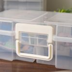 IRIS USA 4″ x 6″ Photo Storage Craft Keeper, 2 Pack, Main Container with 12 Organization Cases for Pictures, Crafts, Scrapbooking, Stationery Storage, Protection and Organization, Clear