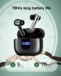 Wireless Earbuds Bluetooth 5.3 Headphones 78Hrs Playtime In-ear Earbuds with Wireless Charging Case LED Power Display Deep Bass Earphones Waterproof Headset with Built-in Mic for Android iOS phone TV