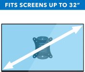 Mount-It! MI-2829 Small TV Monitor Wall Mount | RV TV Mount | Quick Release VESA Wall Mount | Fits 19 20 21 22 23 24 25 Inch Screens | 75 100 VESA Compatible | Low-Profile Slim Design | 44lb Capacity