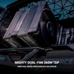 DeepCool AK620 Zero Dark CPU Air Cooler Mighty 260w TDP All-Black 6 Copper Heat Pipes Dual-Tower CPU Cooler with FK120 Fans Each 120mm PWM 1850RPM 68.99CFM for Intel LGA 1700/1200/1151 AMD AM5/AM4