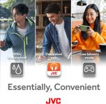 JVC New Nearphones Open Ear True Wireless Headphones with 16mm Large Drivers for Powerful Sound, Single Ear use, Compact Size, and Long Battery Life (up to 38 Hours) – HANP50TB (Black)