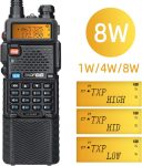 BaoFeng UV-5R Radio 8W Ham Radio Handheld Long Range Two-Way Radio Rechargeable Walkie Talkies for Adults with 3800mAh Battery and USB Charger Cable