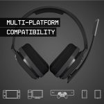ASTRO Gaming A10 Wired Gaming Headset, Lightweight and Damage Resistant, ASTRO, 3.5 mm Audio Jack, for Xbox Series X|S, Xbox One, PS5, PS4, Nintendo Switch, PC, Mac- Black/Blue