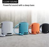 Sony SRS-XB100 Wireless Bluetooth Portable Lightweight Super-Compact Travel Speaker, Extra-Durable IP67 Waterproof & Dustproof, 16 Hour Battery, Versatile Strap, and Hands-free Calling, Blue NEW