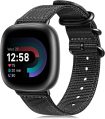 Fintie Band Compatible with Fitbit Versa 4 / Sense 2 / Fitbit Versa 3 / Fitbit Sense, Soft Woven Nylon Sport Replacement Strap Wrist Bands