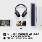 SteelSeries Arctis 1 Wireless Gaming Headset – USB-C Wireless – Detachable ClearCast Microphone – For Nintendo Switch, PS4/PS5, PC, Android – Black