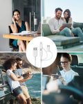 Anker Powerline II 3-in-1 Cable, Lightning/Type C/Micro USB Cable for iPhone, iPad, Huawei, HTC, LG, Samsung Galaxy, Sony Xperia, Android Smartphones, and More(3ft, White)