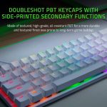 Razer Huntsman Mini 60% Gaming Keyboard Fast Keyboard Switches – Linear Optical Switches – Chroma RGB Lighting – PBT Keycaps – Onboard Memory – Mercury White
