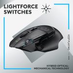 Logitech G502 X Lightspeed Wireless Gaming Mouse – LIGHTFORCE hybrid optical-mechanical switches, HERO 25K gaming sensor, compatible with PC – macOS/Windows – Black