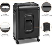 Amazon Basics 8 Sheet High Security Micro Cut Shredder with Pullout Basket, Black