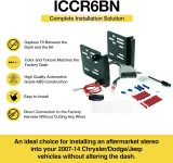 Scosche Double DIN Installation Kit for Select Chrysler/Dodge/Jeep 2007-14 – Compatible with Centric ICCR6BN Stereo