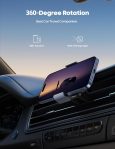 Lamicall Car Cell Phone Mount, Air Vent Clip Holder, Universal Stand Hands Free Cradle Compatible with Phone 12 Mini 11 Pro Xs Xs Max Xr X 8 7 6 6s Plus SE and Other 4.7-6.5” Smartphones – Gray