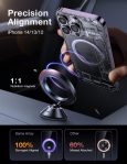TORRAS MagSafe Car Mount [Compact & Powerful] Magnetic Phone Holder for Car Dashboard Precision Align iPhone Car Holder Mount [20 Strong Magnets] Car Phone Holder for iPhone 15/14/13/12 Pro Max Plus
