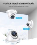 ZOSI 1080p Dome Security Cameras (Hybrid 4-in-1 HD-CVI/TVI/AHD/960H Analog CVBS),2MP Day Night Weatherproof Surveillance CCTV Camera Dome Outdoor/Indoor,Night Vision Up to 80FT