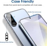amFilm 2+2 Pack Auto-Alignment OneTouch for Samsung Galaxy S24 Plus/ S24+ 6.7″ Screen Protector Tempered Glass + Camera Lens Protector, 30 Seconds Installation, 9H Hardness, Case Friendly Bubble Free