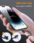 USB C to Lightning Adapter-2 Pack, 27W PD Fast Charging for iPhone 14/13/12/11,for iPad Pro/Air/Mini,for AirPods,Support Data Sync,Not for Headphone/Audio/OTG,with Anti-Lost Loop, Black