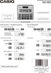 Casio MS-80B Standard Function Desktop Calculator,Black 147D×103W×28.8H mm