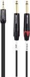 Cable Matters 3.5mm TRS to Dual 6.35mm TS Breakout Cable 6 ft, 1/8 to 1/4 Stereo Cable, Y Splitter 3.5mm to 1/4 Cable, 1/4 to 1/8 Audio Cable – 6 Feet