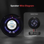 Pyle Marine Speakers – 5.25 Inch 2 Way Waterproof and Weather Resistant Outdoor Audio Stereo Sound System with LED Lights, 180 Watt Power and Low Profile Slim Style – 1 Pair – PLMRS53BL (Black)