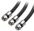 Cable Matters 3-Pack RG6 Cable CL2 in-Wall Rated (CM) Quad Shielded Coaxial Cable 3 ft, RG6 Coax Cable Cord for TV, Digital Router, Satellite Receiver and More, in Black