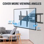 Mounting Dream TV Mount Full Motion TV Wall Mount for Most 32-65 Inch Flat Screen TV, Wall Mount TV Bracket with Dual Arms, Max VESA 400x400mm and 99 LBS, Fits 16″, 18″, 24″ Studs MD2380-24K TV Mounts