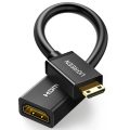 UGREEN Mini HDMI to HDMI Adapter 4K 60Hz Mini HDMI Male to HDMI Female Compatible with Raspberry Pi, Portable Monitors, DSLR Cameras, Camcorders, Laptops, Projectors, Tablets Graphics Cards 0.6FT