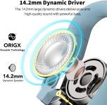 TOZO OpenBuds Lightweight True Open Ear Wireless Earbuds with Multi-Angle Adjustment, Bluetooth 5.3 Headphones with Dual-Axis Design for Long-Lasting Comfort, Crystal-Clear Calls for Driving, Blue