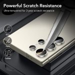 ESR for Samsung Galaxy S24 Ultra Camera Lens Protector, Individual Lens Protectors, Scratch-Resistant Ultra-Thin Tempered Glass with Aluminum Edging, Galaxy S24 Ultra Case Friendly, 1 Set, Clear
