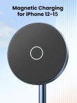 UGREEN 2-in-1 Magnetic Wireless Charging Station Compatible with iPhone 15 15 Plus 15 Pro 15 Pro Max 14 13 12 Series and AirPods Series, Wireless Charger with 3 FT USB-C Cable (No AC Adapter)