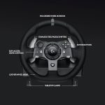 Logitech G920 Driving Force Racing Wheel and Floor Pedals, Real Force Feedback, Stainless Steel Paddle Shifters, Leather Steering Wheel Cover for Xbox Series X|S, Xbox One, PC, Mac – Black