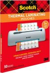 Scotch Thermal Laminating Pouches, 50 Pack Laminating Sheets, 3 Mil, 8.9 x 11.4 Inches, Education Supplies & Craft Supplies, For Use With Thermal Laminators, Letter Size Sheets (TP3854-50)
