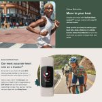 Fitbit Charge 6 Fitness Tracker Watch (Black) Bundle with 2 Watch Bands, 3.3foot Charge Cable, Wall Adapter, Screen Shields & Cloth Compatible with Fitbit