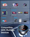 160W USB C Car Charger, Baseus Type C Car Charger, QC5.0 PD3.0 PPS 3 Ports Super Fast Charging Car Phone Charger Adapter for iPhone 15 14 13 Pro, Samsung S22 iPad MacBook Pro