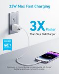 USB C Charger 33W, Anker 323 Charger, 2 Port Compact Charger with Foldable Plug for iPhone 15/15 Plus/15 Pro/15 Pro Max/14/13, Pixel, Galaxy, iPad/iPad Mini and More (Cable Not Included) – White