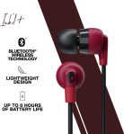 Skullcandy Ink’d+ In-Ear Wireless Earbuds, 8 Hr Battery, Microphone, Works with iPhone Android and Bluetooth Devices – Red