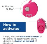 Mace Brand Personal Alarm Keychain – Emits Powerful 130dB Alarm, Includes Self Defense Keychain Clip and Emergency Backup Whistle – Batteries Included, Made in the USA, Choose from Yellow, Blue, Orange, Red, Pink, Black or Green