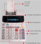 Sharp EL-1801V Ink Printing Calculator, Fluorescent Display, AC, Off-White