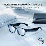 Razer Anzu Smart Glasses Blue Light Filtering & Polarized Sunglass Lenses – Low Latency Audio – Built-in Mic & Speakers – Touch & Voice Assistant Compatible – 5hrs Battery – Rectangle/Small