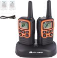 Midland- T51VP3 X-TALKER Spotting and Recovery Walkie-Talkie Long Range – FRS Two Way Radio for kids Caravanning with NOAA Weather Scan + Alert, 38 Privacy Codes – Black/Orange – 2 Pack