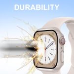 Smiling 2 Pack Case Built in Tempered Glass Screen Protector Compatible with Apple Watch SE 2023/Serie 6/SE/5/4 40mm,Hard PC Case Overall Protective Cover- Starlight