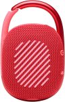 JBL Clip 4 – Portable Mini Bluetooth Speaker, big audio and punchy bass, integrated carabiner, IP67 waterproof and dustproof, 10 hours of playtime, for home, outdoor and travel – (Red)