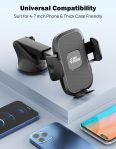 JOYTUTUS Phone Mount for Car, 3 in 1 Long Arm Strong Suction Cup Car Phone Holder, Universal Hands-Free Phone Holder for Car Windshield Dashboard Air Vent, Fit iPhone Samsung All Smartphones