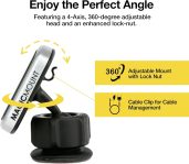 Scosche MPDB MagicMount Pro Magnetic Car Phone Holder Mount – 360 Degree Adjustable Head, Universal With All Devices – Dashboard Phone Mount for Car